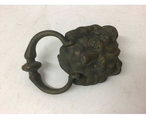 Heavy cast lion's head door knocker