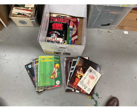 Collection of ephemera including England international football programmes along with ticket stubs, together with music and t