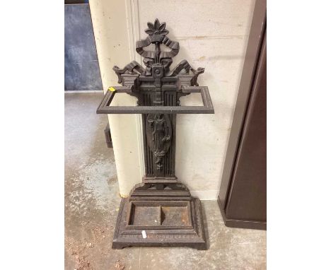 Cast metal stick stand
