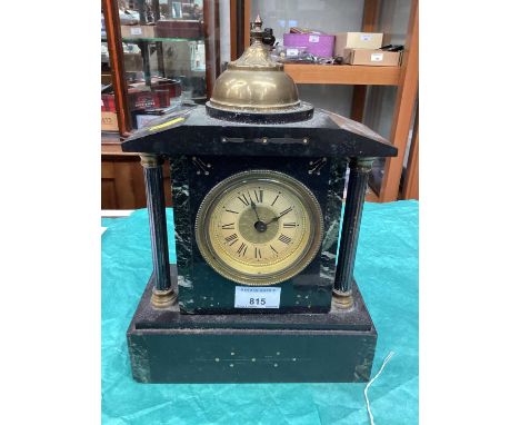 French black slate mantle clock