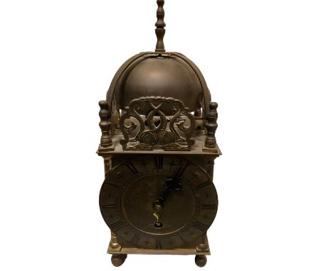 17th century style brass lantern clock