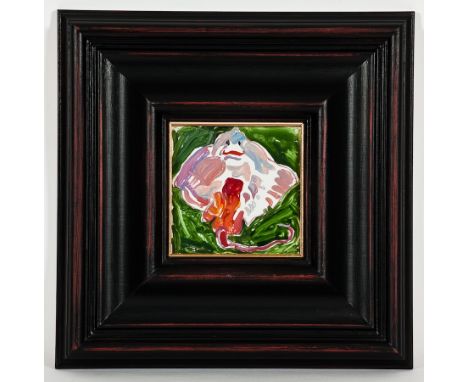 * ALEXANDER GOUDIE RP RGI (SCOTTISH 1933 - 2004),
THE STINGRAY
handpainted tile, signed verso by the artist
17.5cm x 17.5cm
F