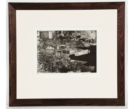 * JACQUELINE MOON,
GLASS, SHELL AND GRAVELY BITS
artist's proof etching on paper, signed, titled in pencil
30cm x 39.5cm
Moun