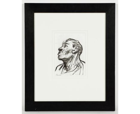 * PETER HOWSON OBE,
JULIEN
charcoal on paper, signed and titled
20cm x 14.5cm
Mounted, framed and under glass