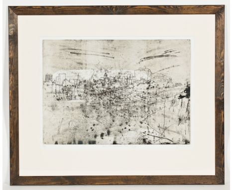 * JACQUELINE MOON,
FROM THE LIGHTHOUSE TOWER, GLASGOW
proof etching on paper, signed, titled and marked T/P in pencil
52cm x 