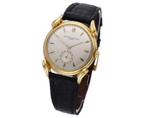 Vacheron Constantin. A gold wristwatch with drop lugs, circa 1950. Movement: cal.458/3B, manual winding, 17 jewels, no. 48393