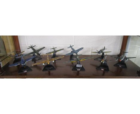 Collection of WWII model airplanes