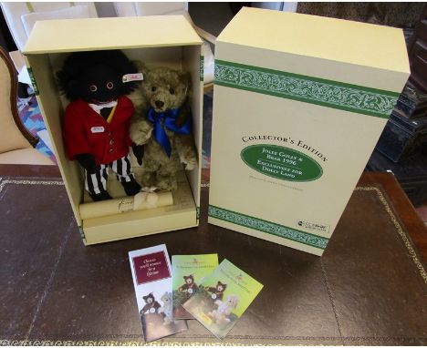 Boxed Steiff Jolly Golly &amp; bear with paperwork