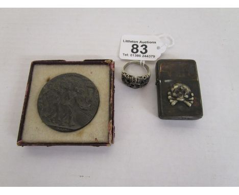 Lighter, ring and medallionMilitaria and associated itemsNotwithstanding any other published Terms & Conditions, however desc