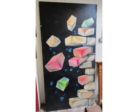 Very large fun house back drop - Reactive to UV light - 3D scene
