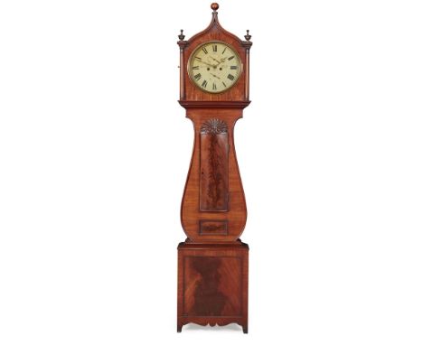 A SCOTTISH GEORGE III MAHOGANY LONGCASE CLOCK BY CHARLES SHEDDEN, PERTH  MID-19TH CENTURY   the circular painted dial inscrib