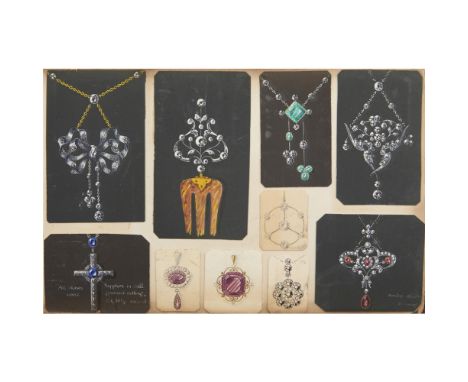 A SCARCE VICTORIAN JEWELLER'S PATTERN BOOK  FRANK R. EDWARD, JEWELLER, DUNDEE   the leather and cloth-bound card page album f
