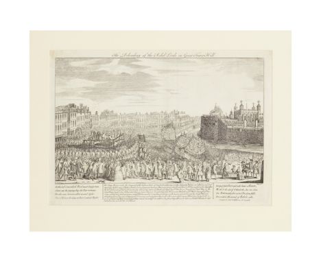 A SELECTION OF 10 JACOBITE PRINTS  THE BEHEADING OF THE REBEL LORDS ON GREAT TOWER HILL   London: Robert Wilkinson, [1746], 2