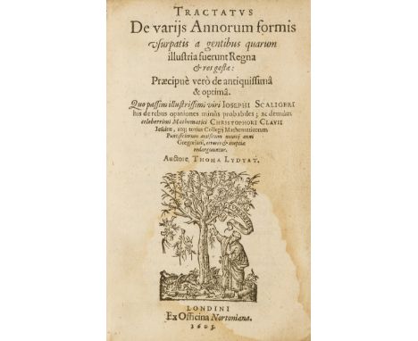 Mathematics.- Lydiat (Thomas) Tractatus de varijs annorum formis vsurpatis a gentibus quarum illustria fuerunt regna &amp; re