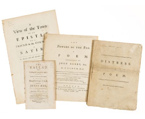 [Wagstaffe (William)] "The Author of Tom Thumb". The Ballad of the King Shall Enjoy His Own Again..., [not in Foxon], 1711 § 