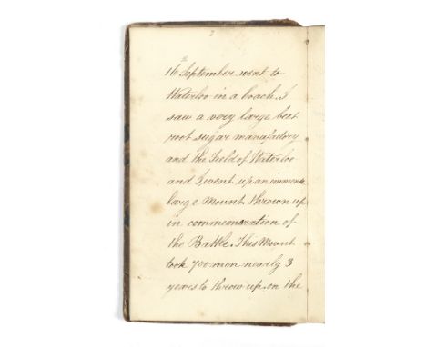 Waterloo, Belgium &amp; the Rhine.- Wright (R.) Journal of a Tour to Belgium &amp; the Rhine with my Father, manuscript, titl