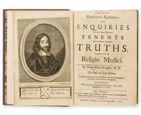 Brown (Sir Thomas) Pseudodoxia Epidemica: or, Enquiries into very many received Tenents and commonly presumed Truths, 2 parts