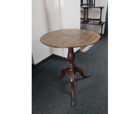 A George III mahogany tripod occasional table 