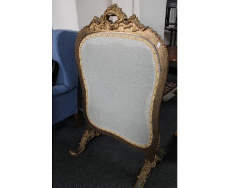 A 19th century carved gilt wood screen 