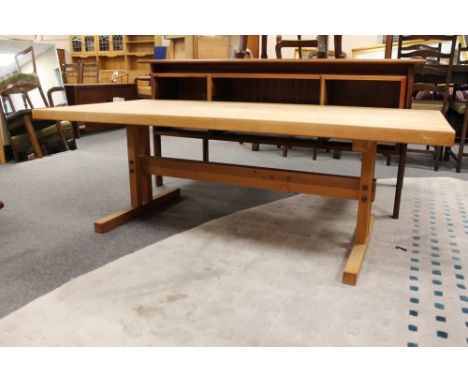 A light oak coffee table 