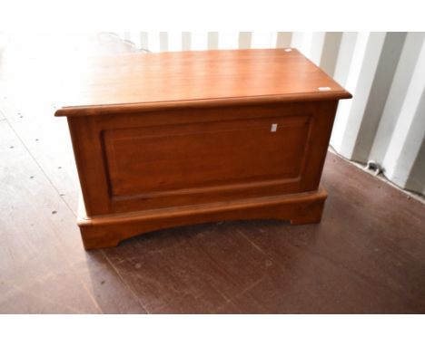 A modern blanket box having light stain (W86 D45 H53)