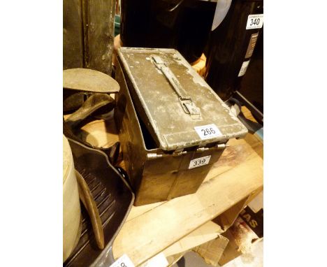 Metal military ammunition box