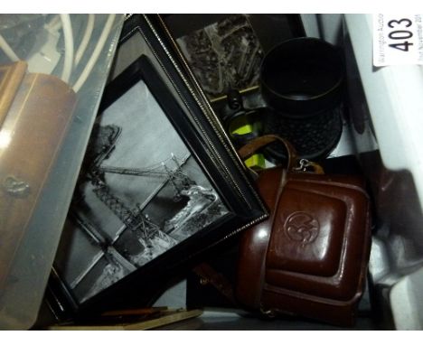 Two mixed boxes including Prinknash and a camera