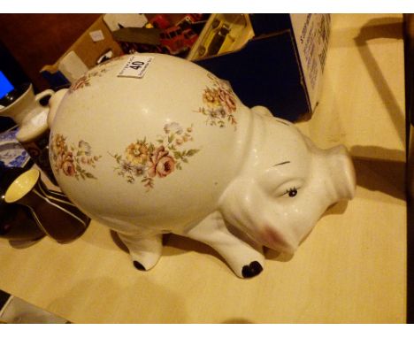 Large ceramic pig money box