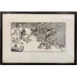 After Ronald "Carl", Giles (1916-1995), lithograph, given to the mother in law of the vendor (Stella