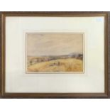 J.W. Watts (1800-1870), The Fine Art Society label on backboard inscribed 'From Brading towards
