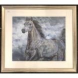 Edward Tibbs (British, contemporary), 'Beauty', pastel over tinted canson paper, 58x49cm, signed,