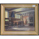 Frederik Svendsen (Danish, 1885-1975), Interior scene, signed, 45.5x36cm, framed