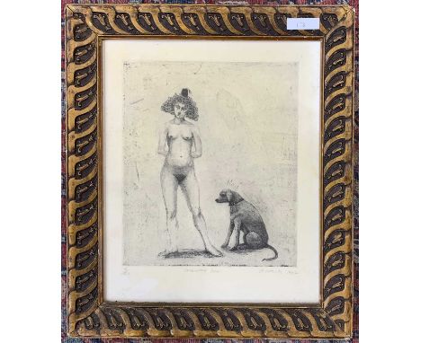 Morgan Walker RA (British, 20th century), 'Imaginary Dog', limited edition etching, numbered 8/50, titled, signed and dated 1