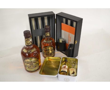 A Chivas Regal blended Scotch Whisky 12 years old 750mls, Chivas Regal Premium Scotch Whisky 12 years old 500mls in presentat