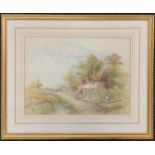 Stephen James Bowers (act. 1874-1892), Countryside scene, watercolour, signed, 44x32cm, framed and