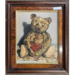 Edna Bizon (British, b.1929), Study of a Teddy Bear, oil on canvas, signed, 29x23cm, framed