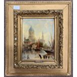 F. Gilbert (possibly pseudonym for Karl Kauffmans, Austrian, 1843-1905), A Venetian scene, oil on