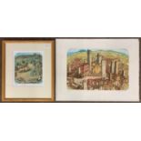 Glynn Thomas (British, b.1946), Pair of etchings with aquatint 'Snape', numbered 68/200, framed