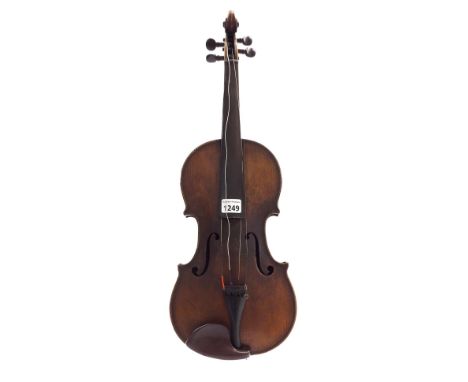 Late 19th century Stradivarius copy violin, 14 1/8", 35.90cm