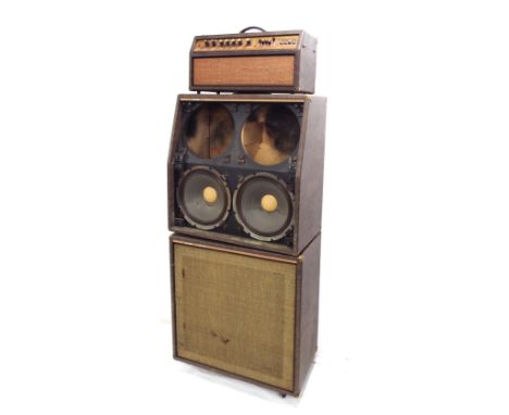 Acoustic Control Corporation stack amplifier, made in California, with head unit, model 468 straight cabinets and model 469 a