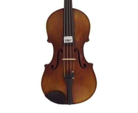 Good French violin by Jules Gaillard and signed internally on the inner back, the two piece back of tight curl with similar w