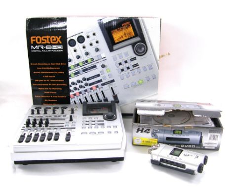 Foxtex MR-8HD digital multi-tracker, boxed with papers; together with a Zoom H4 handy recorder, boxed with papers
