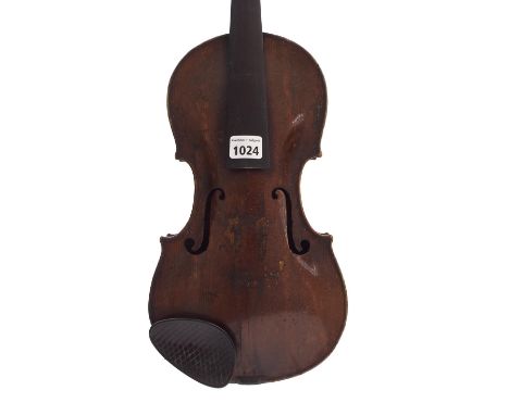 Late 18th century English violin of the R. Thompson School, 14 1/16", 35.70cm