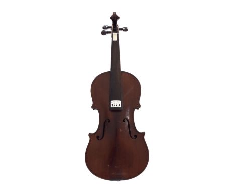Stradivarius copy violin circa 1920, 14 3/16", 36cm
