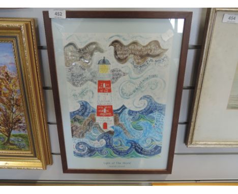 A vintage print light of the world by Hannah Dunnett