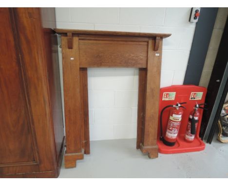 An oak fire surround