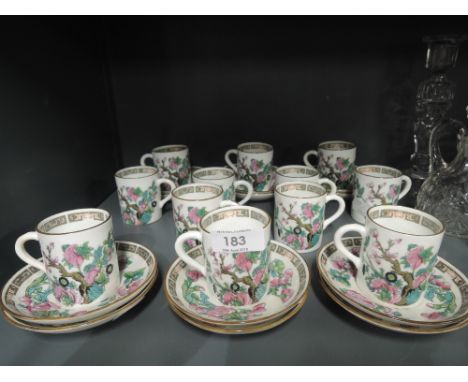 A set of twelve Alsager China coffee cans and saucers by T Hayward & Co