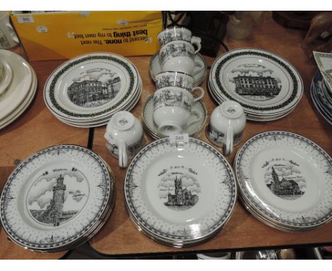 A set of Eighteeen collectors plates Whitehaven, 1/150, and six similar cups and saucers