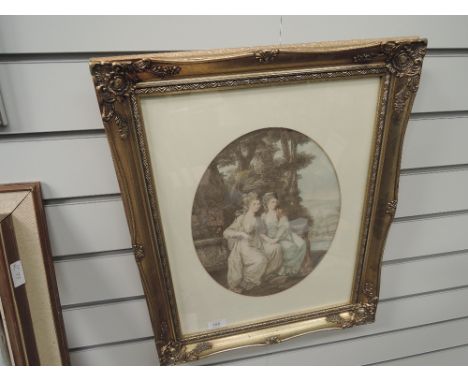 A vintage print with matching period frame