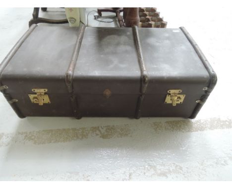 A vintage travel trunk